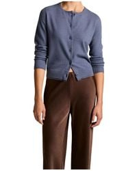 Vince - Scallop-Trim Wool Cashmere-Blend Cardigan - Lyst
