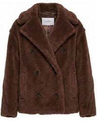 Max Mara - Short Double-Breasted Coat - Lyst