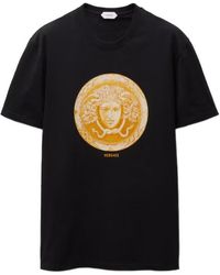 Versace - Printed Cotton-Jersey Slim T-Shirt - Lyst
