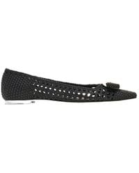 Ferragamo - Ferragamo New Vara Buckle Ballet Flats - Lyst