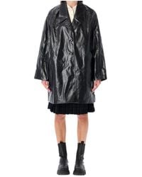 Low Classic - Oversized Faux Leather Coat - Lyst
