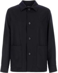 ZEGNA - Long-Sleeved Button-Up Jacket - Lyst