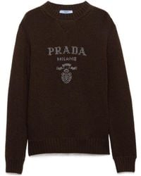 Prada - Logo Crew-Neck Sweater - Lyst