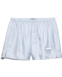 Prada - Silk Boxer Shorts - Lyst