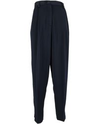 Fabiana Filippi - Pleated Satin-Finish Trousers - Lyst