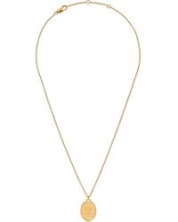 Celine - Triomphe Medal Necklace - Lyst