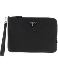 Prada - Zipper Clutch - Lyst