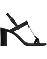 Saint Laurent - Cassandra Monogram Sandals - Lyst
