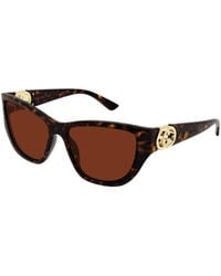 Gucci - Eyewear Cat Eye Frame Sunglasses - Lyst