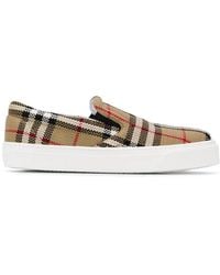 Burberry - Vintage Check Slip-On Sneakers - Lyst