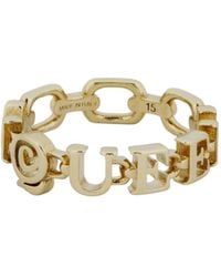 McQueen - Logo Lettering Chain Ring - Lyst
