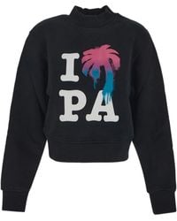 Palm Angels - I Love Pa Crewneck Sweatshirt - Lyst