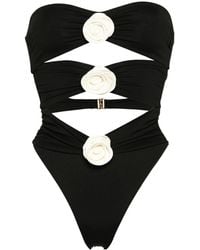 LaRevêche - Gathered-Detail One-Piece Swimsuit - Lyst