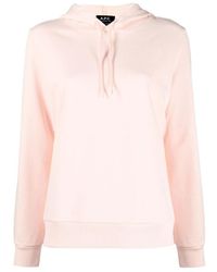 A.P.C. - Embroidered Drawstring Hoodie - Lyst