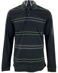 dunhill - Striped Long-Sleeved Polo Shirt - Lyst