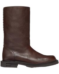 Fendi - Frame Round-Toe Boots - Lyst