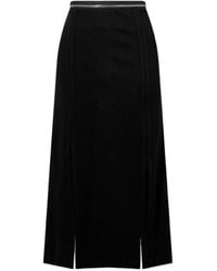 Helmut Lang - Cut-Out Zippered Midi Skirt - Lyst