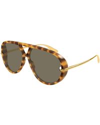 Bottega Veneta - Leopard Print Sunglasses - Lyst