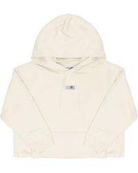 MM6 by Maison Margiela - Logo-Patch Raw-Cut Hoodie - Lyst