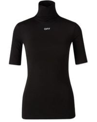 Off-White c/o Virgil Abloh - Mock-Neck T-Shirt - Lyst