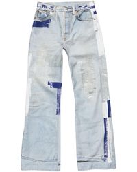Acne Studios - Distressed Straight-Leg Jeans - Lyst