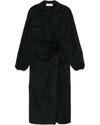 Blumarine - Floral-Appliqué Midi Dress - Lyst