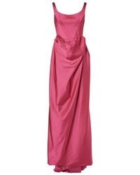 Vivienne Westwood - Crepe Satin Corset Gown - Lyst
