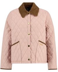 Barbour - Liddesdale Cropped Diamond Quilted Jacket - Lyst