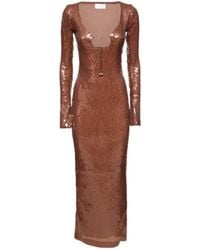 16Arlington - Sequined Long-Sleeved Dress - Lyst