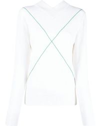 Bottega Veneta - Contrast-Stitch Jumper - Lyst