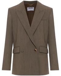 Moschino - Double-Breasted Suit Jacket - Lyst