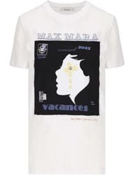 Max Mara - Printed Pattern Short-Sleeved T-Shirt - Lyst