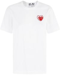 COMME DES GARÇONS PLAY - Crew Neck T-Shirt - Lyst
