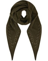 Chloé - Chloé Heart-Embroidered Triangle Scarf - Lyst