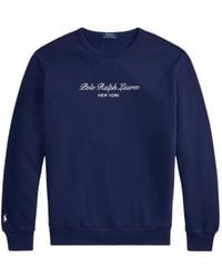 Polo Ralph Lauren - Logo-Embroidered Crew-Neck Sweatshirt - Lyst