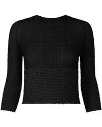 Issey Miyake - Sheer Fuzzy Pleated Top - Lyst