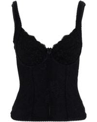 Balenciaga - Lace Detailed Sleeveless Top - Lyst