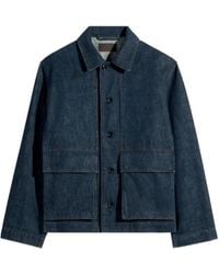 Lemaire - Boxy Denim Long Sleeved Jacket - Lyst