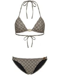 Gucci - Printed Gg Stretch Jersey Bikini - Lyst