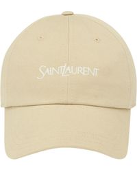 Saint Laurent - Embroidered Logo Baseball Cap - Lyst