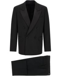 Lardini - Double-Breasted Blazer, Straight-Leg Suit Trousers - Lyst