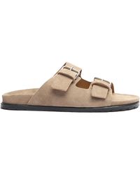 SCAROSSO - Enea Buckled Slip-On Sandals - Lyst