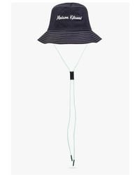 Maison Kitsuné - Maison Kitsuné Logo Embroidered Bucket Hat - Lyst