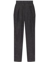 Giorgio Armani - Pleated Straight Leg Trousers - Lyst