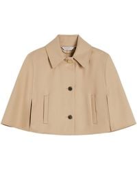 Max Mara - Cropped Water-Repellent Cotton Cloak - Lyst
