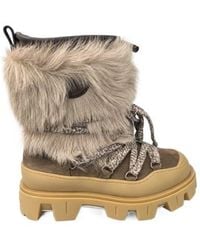 Moncler - Peak Après Shearling Suede Boots - Lyst