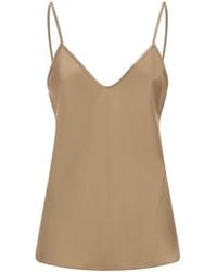 Max Mara - Maxmara Studio Msecomma – Fluid Satin Camisole Top With Slim Straps - Lyst
