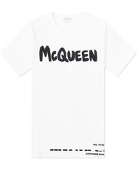 McQueen - Logo Printed Crewneck T-Shirt - Lyst