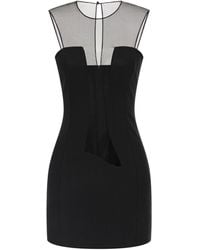 Nensi Dojaka - Tulle Insert Mini Dress - Lyst