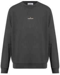 Stone Island - Logo Printed Crewneck Sweatshirt - Lyst